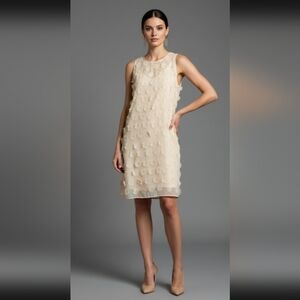 BCBGeneration Ivory Textured Mini Dress